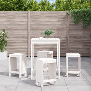 Set Bar da Giardino 5 pz Bianco in Legno Massello di Pino 3157740