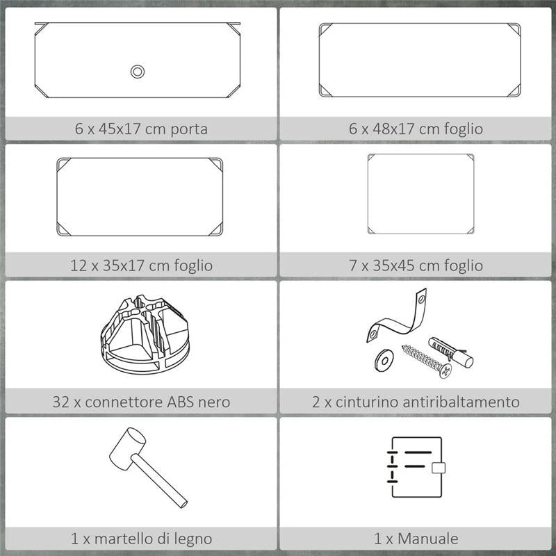 MOBILE SCARPIERA MODULARE SALVASPAZIO, 6 CUBI BIANCO