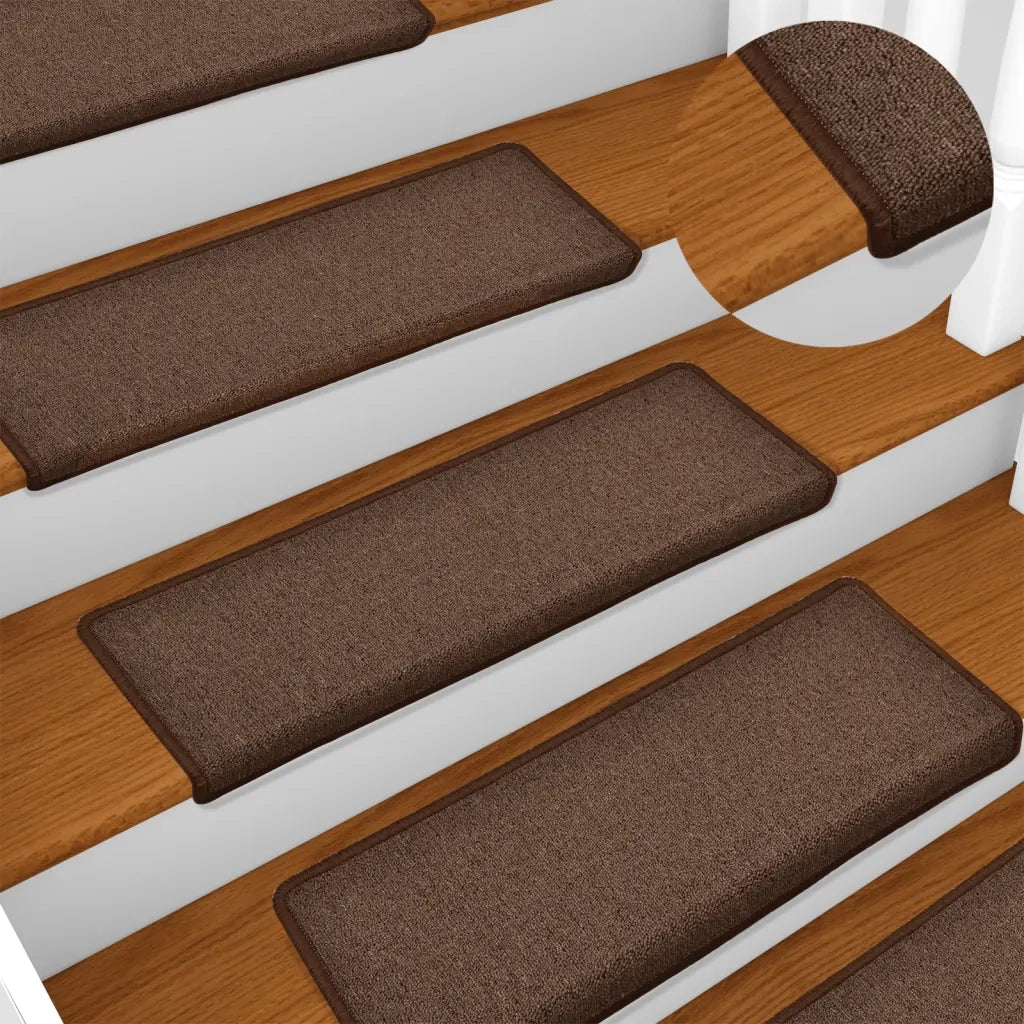 Tappetini per Scale in Moquette 15 pz 65x25 cm Marroni cod mxl 73804