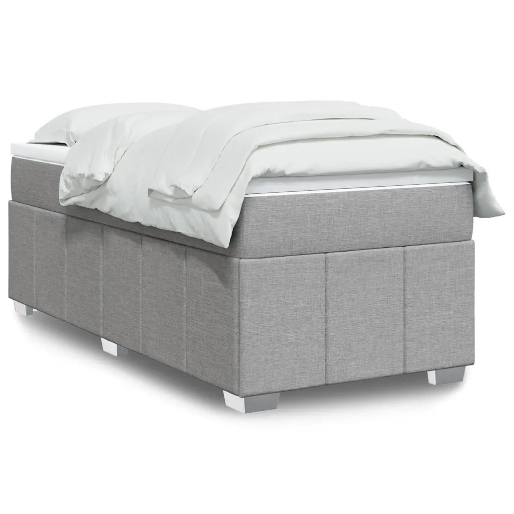 Giroletto a Molle con Materasso Grigio Chiaro100x200 cm Tessuto 3285449