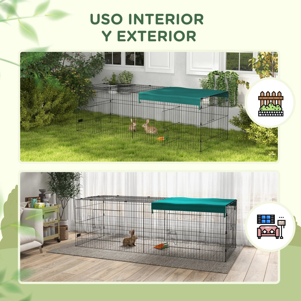 Gabbia per Animali Domestici ¨C zephmum ¨C Verde 220x85x70 cm