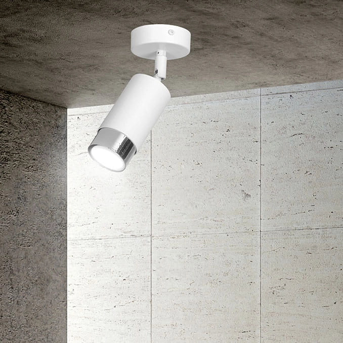Plafoniera Emibig Hiro 1xGU10 30W bianco/cromo 19 cm