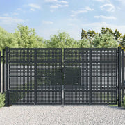 Cancello da Giardino Antracite 400x175 cm in Acciaio 154575