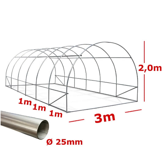 Serra Tunnel NetPlus 3x10m con rete antigrandine