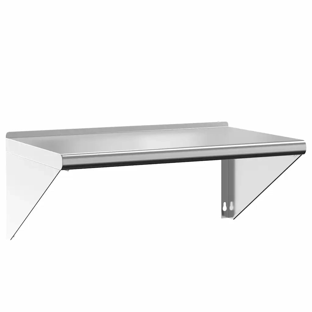 vidaXL Mensola a Muro 75x45x31 cm Argento in Acciaio Inossidabile