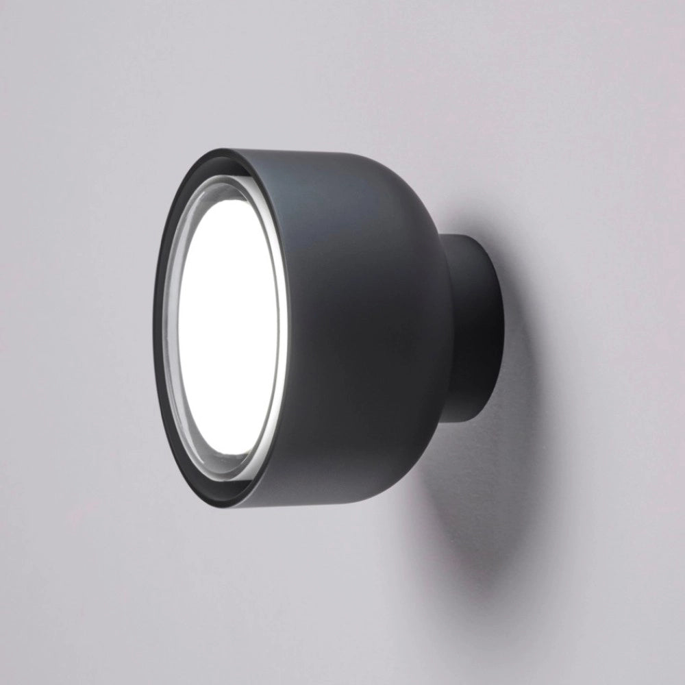 Plafoniera BOTTONE moderna in alluminio Nero 1xGX53