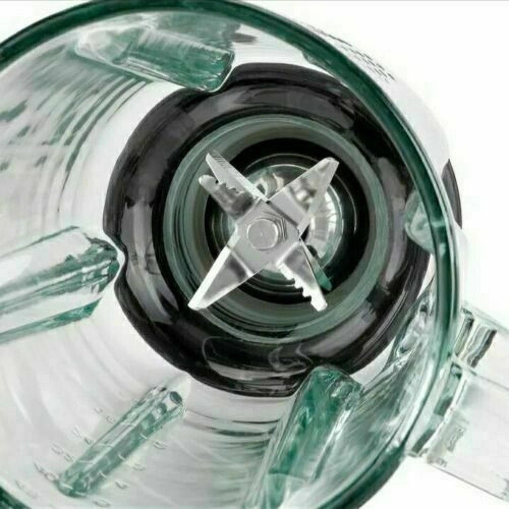 Trade Shop - Frullatore 2 In 1 Pulse Lama Acciaio 1000w Brocca Vetro 1,5lt + 1 Piccola Q-fr60 -