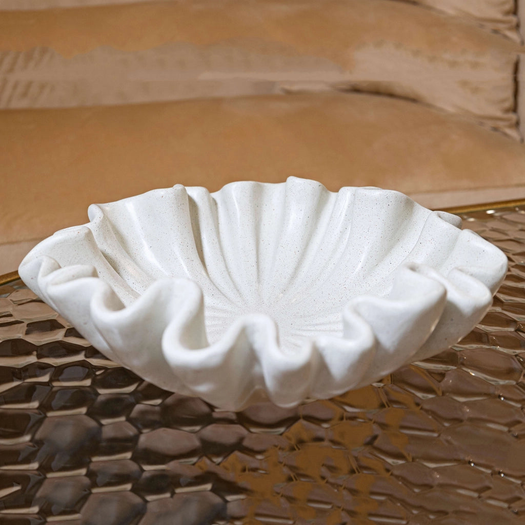 Fanelori, Svuotatasche Effetto Pietra, Bianco Crema