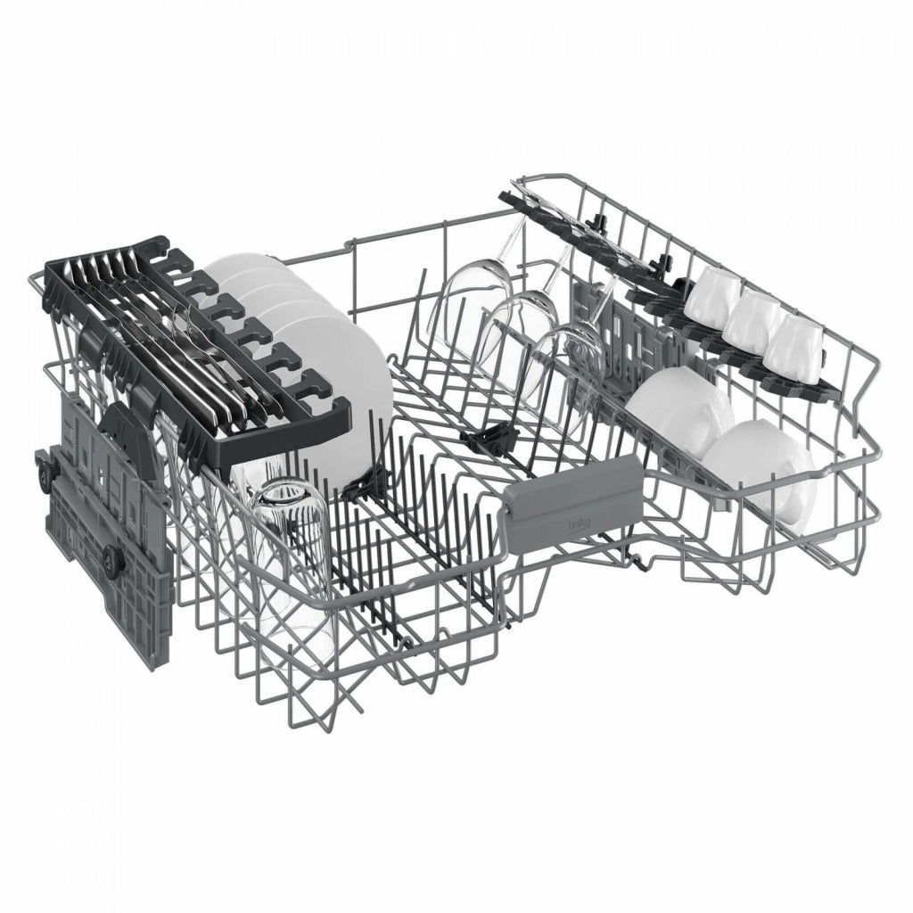 Beko b300 Lavastoviglie 60cm semi-integrata con cruscotto Inox, Classe D, 45 dBA