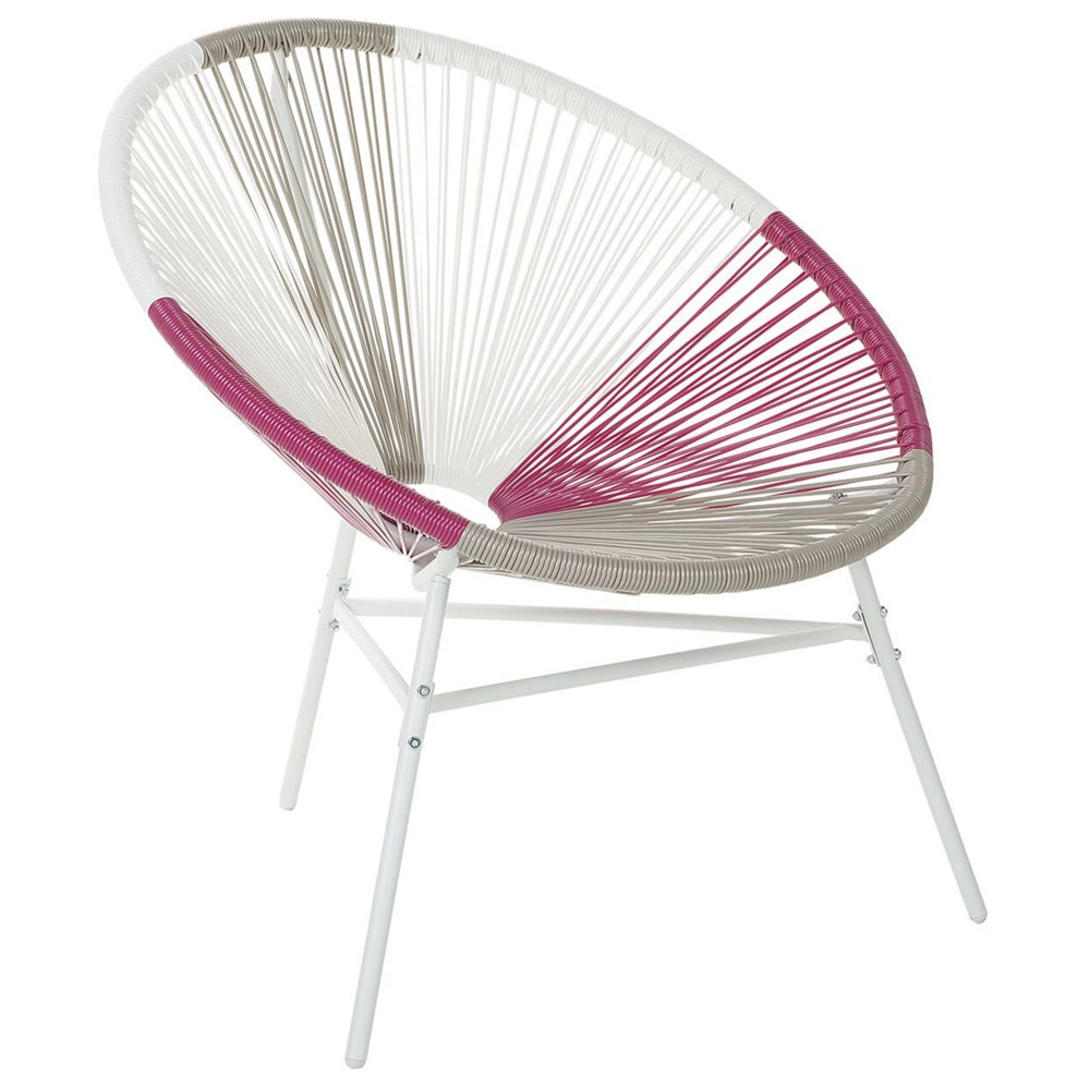 Sedia da Giardino Multicolore Rattan Sintetico Papasan Moderna