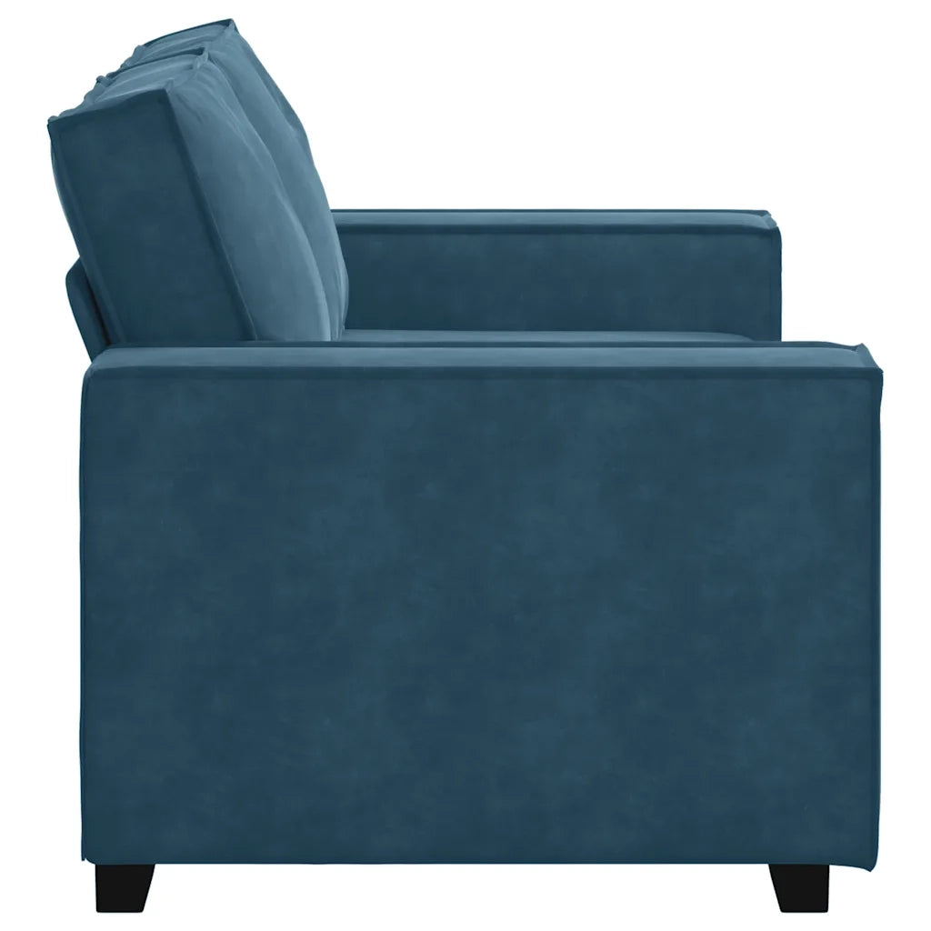 Divano a 2 Posti-Sofa 2 Posti Blu 120 cm in Velluto 266833