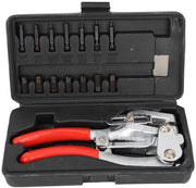 Kit di perforazione a mano per piastre metalliche - Acciaio inossidabile e ferro - Kit Power Punch - Tang di perforazione per piastre metalliche - Per metallo e plastica - Apparecchio riutilizzabile a mano.