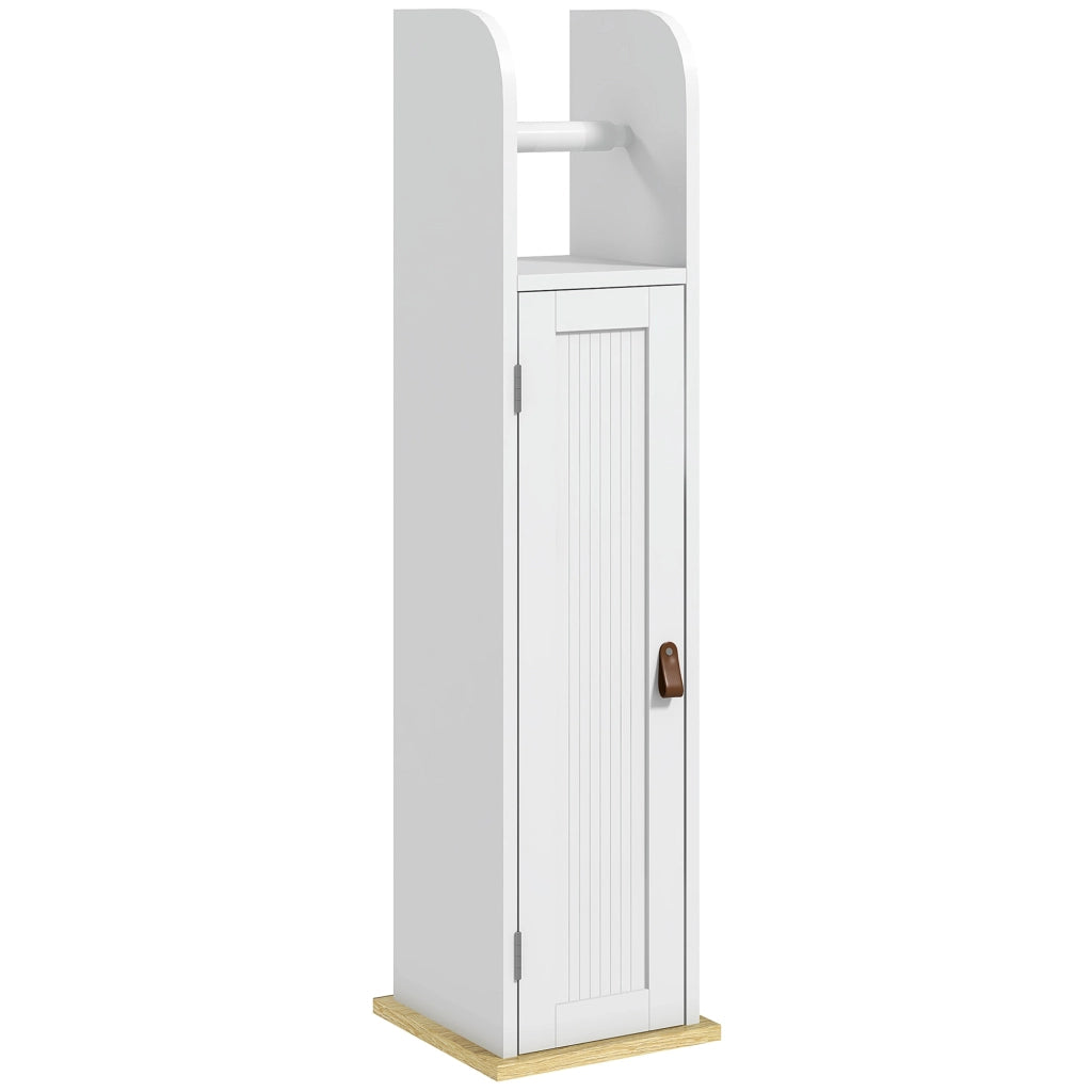 Colonna Bagno Armadio con Ante e Ripiani ¨C zephmum ¨C Bianco 20x20x80 cm