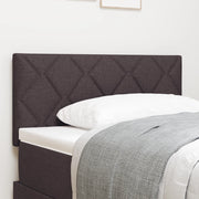 Testiera  Design a Blocchi di Diamante Marrone Scuro 90 cm in Tessuto