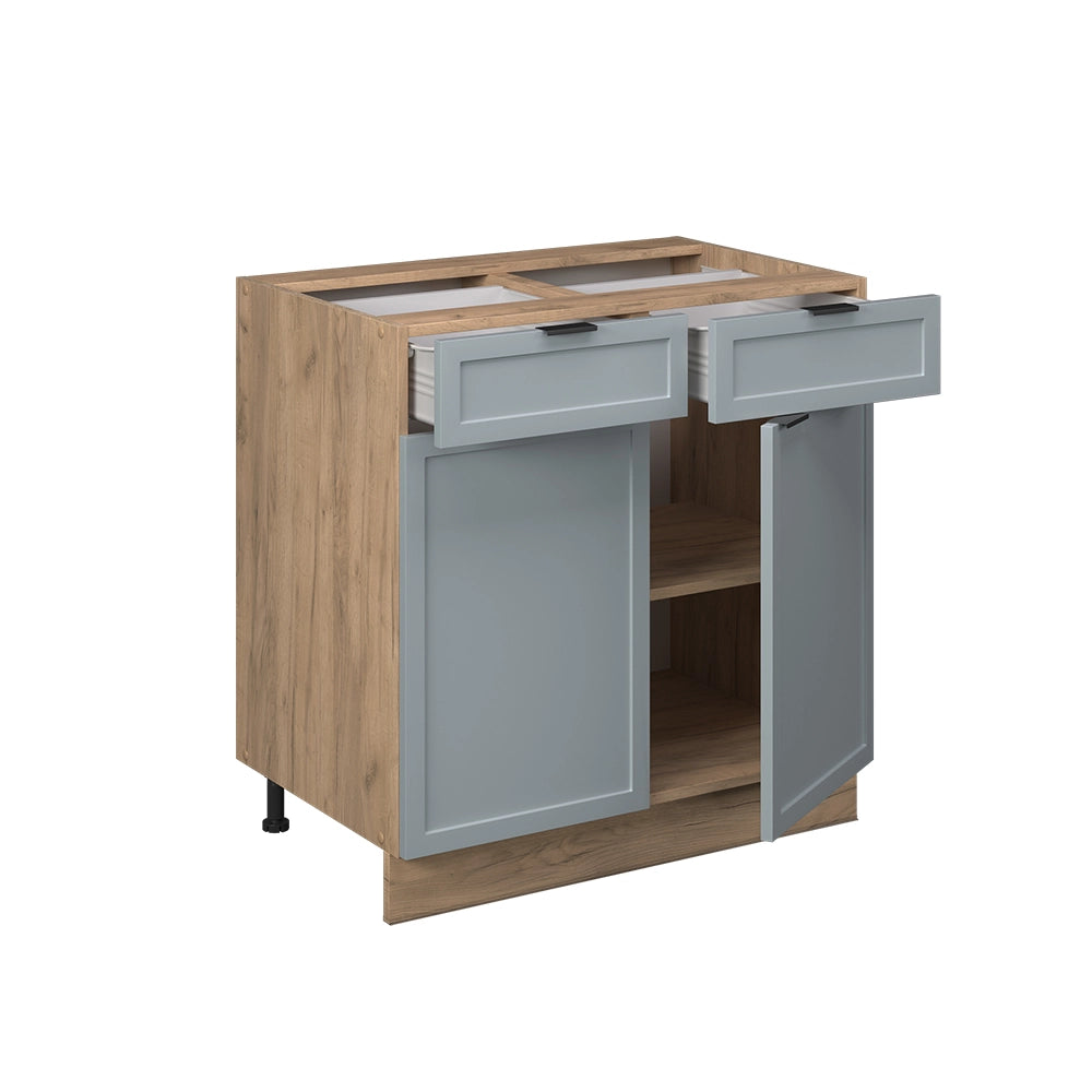 Vicco Mobiletto base per cucina Blu-grigio chiaro 80 cm , PL Marmo