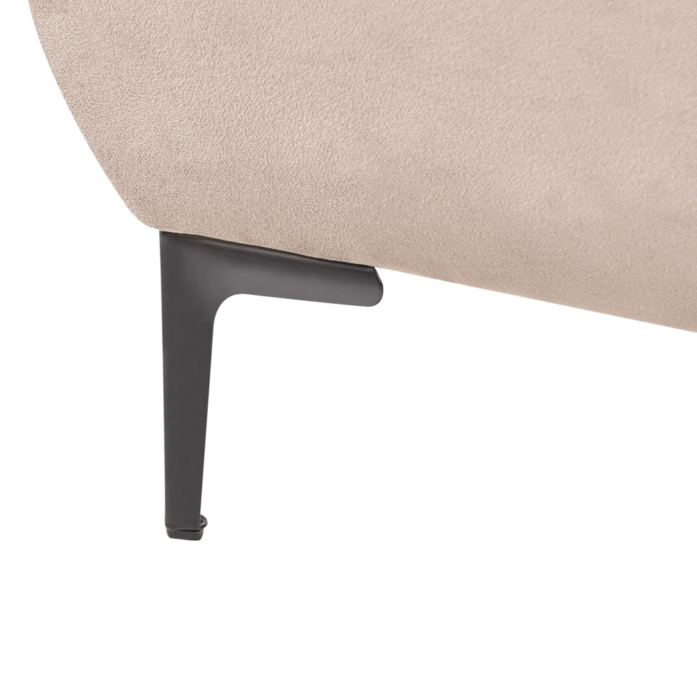 Letto matrimoniale con rete testiera in velluto tortora gambe in metallo camera da letto 120 x 200 cm classica minimalista