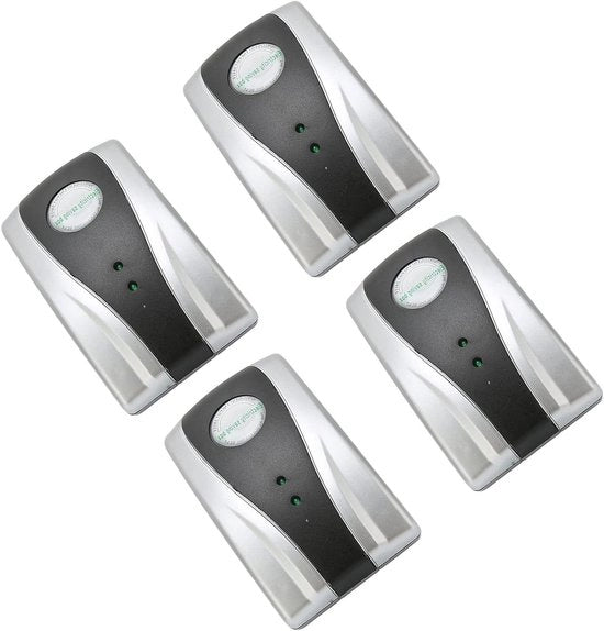 Quattro Box di Risparmio Energetico 3000W - Risparmio Energetico Automatico - Salvacoste per Casa - TV - Fiammista per Apparecchiature EU - Display a LED