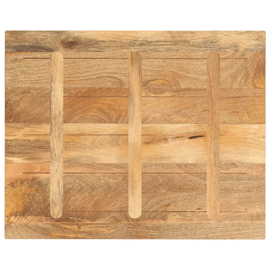 Piano per Tavolo 90x80x2,5 cm Rettangolare Legno Massello Mango