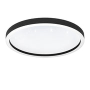Plafoniera Moderna Montemorelos-Z Alluminio Nero Luce Led Integrato 34,5W