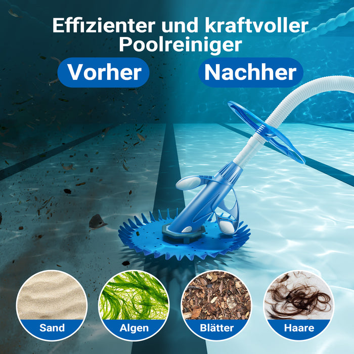 Pulitore automatico per piscine incl.12 tubi Aspiratore per pulizia fondo piscina
