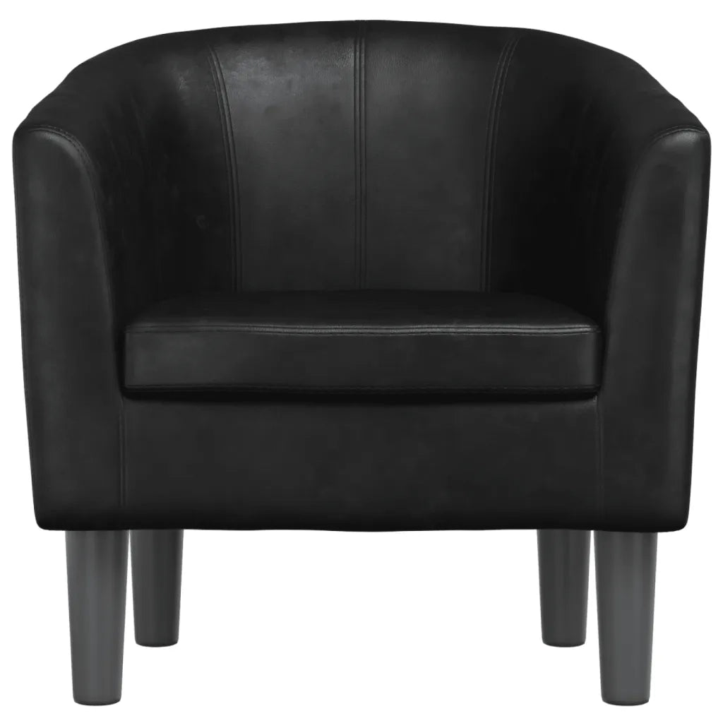 Divano Sedia-Poltrona Cabriolet Nera in Similpelle 532661