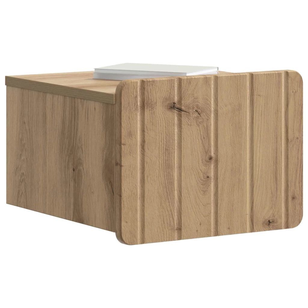 Mobiletto da notte a muro Rovere Artigianale 33 x 34,5 x 24 cm 898273