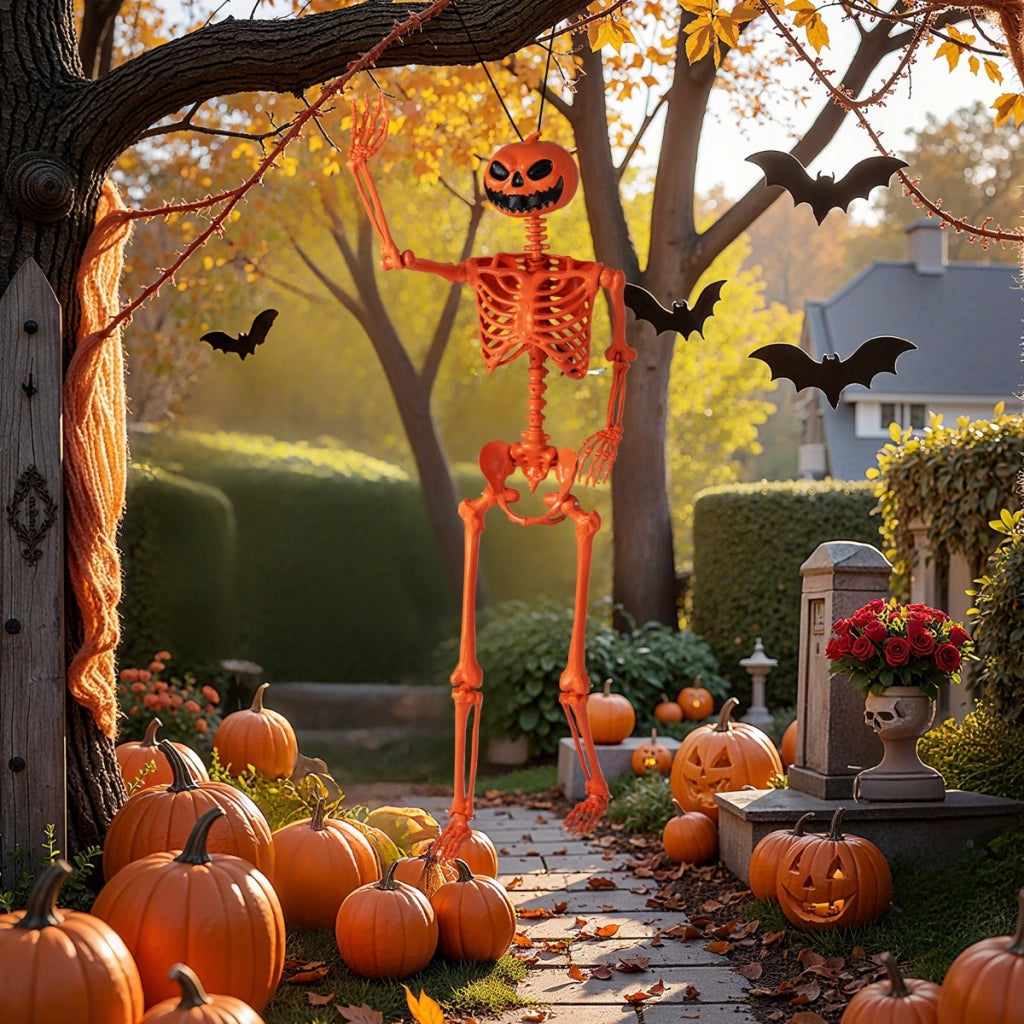 Scheletro di halloween, Mobili per decorazioni da interno ed esterno Arancione