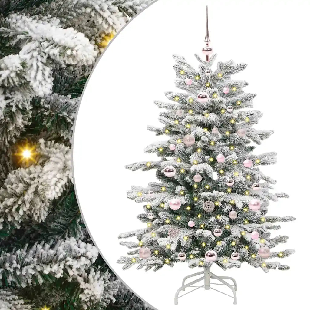 Albero di Natale Artificiale con Rami Pieghevoli Bianco 120 cm 3395624