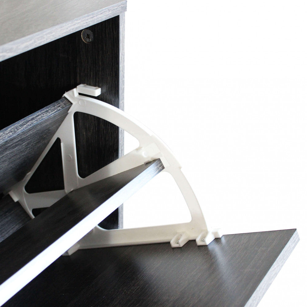 Scarpiera Wendy 60x24x150 h cm in Legno Grigio Scuro