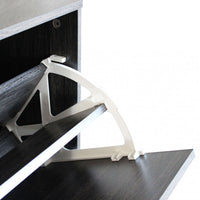 Scarpiera Wendy 60x24x150 h cm in Legno Grigio Scuro