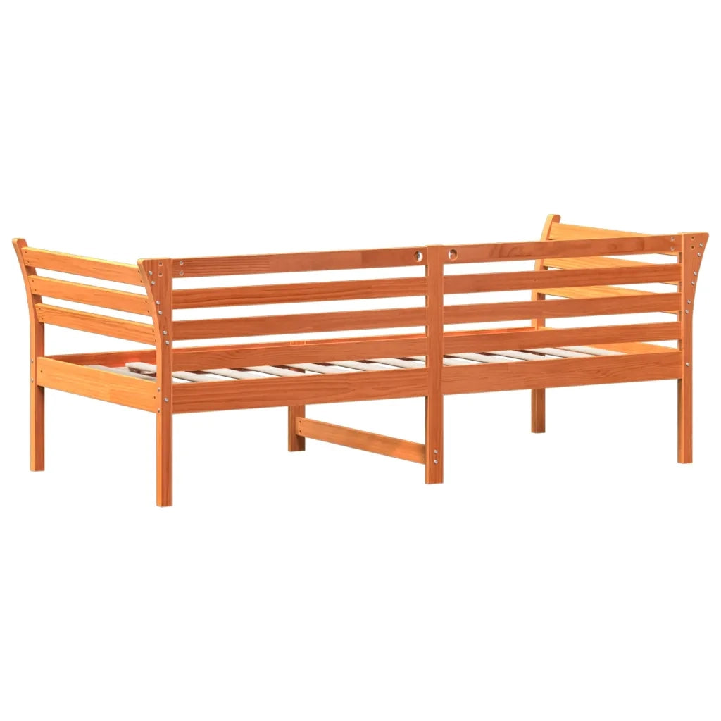 Letto singolo | Letto per adulti | Dormeuse senza Materasso Marrone Cera 90x190 cm Legno di Pino