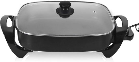 Pentola Elettrica Multifunzione con Coperchio - 8L, 1500W, Superficie Antiscivente