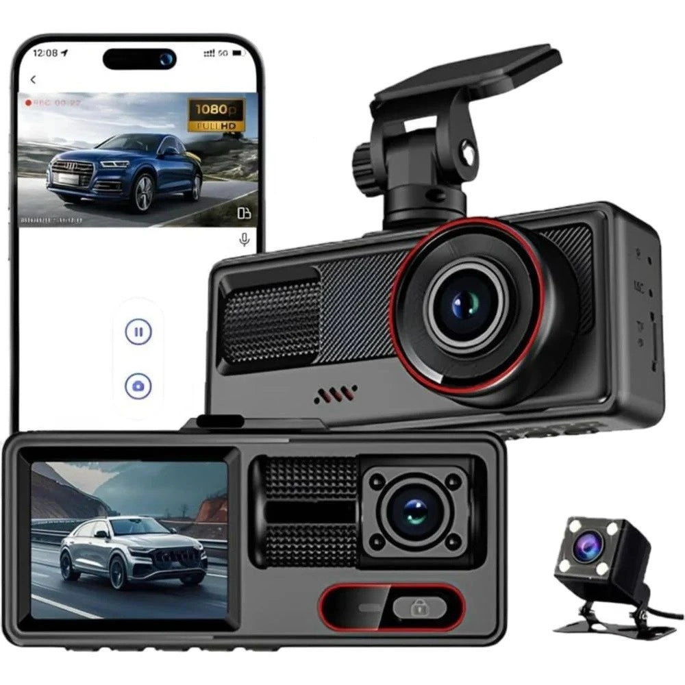 Trade Shop - Dash Cam Wifi Hd 1080p Car Dvr Videoregistratore G-sensor Telecamera Anteriore Interna -