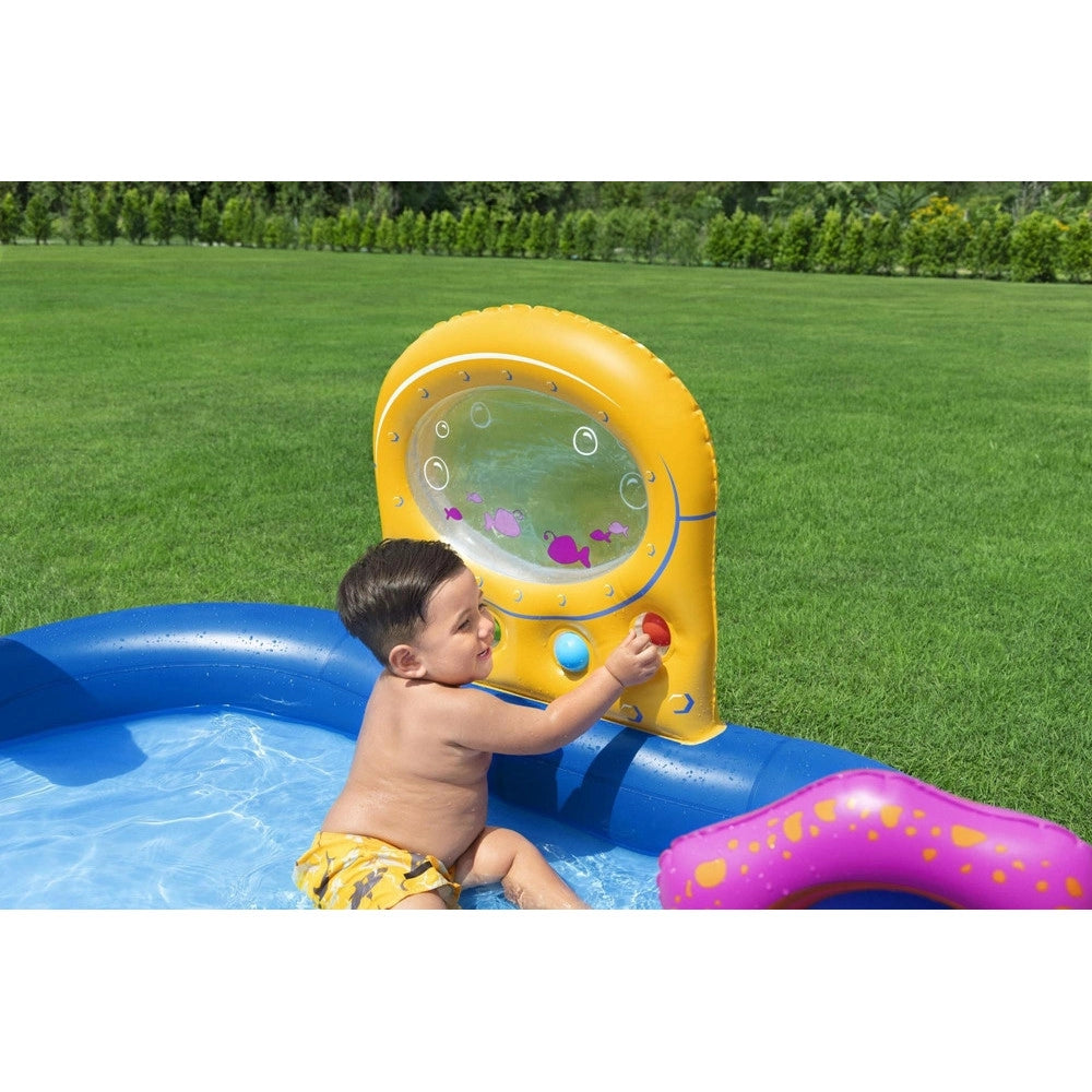 Trade Shop - Play Center Gonfiabile Sea Odyssey Piscina Scivolo Per Bambini 330x188x117cm 53167 -