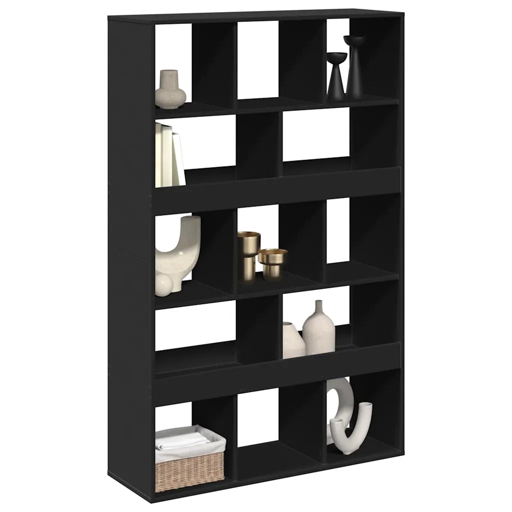 Divisorio Stanza | Paravento | Divisorio Ambienti Nero 100x33x156,5 cm in Truciolato