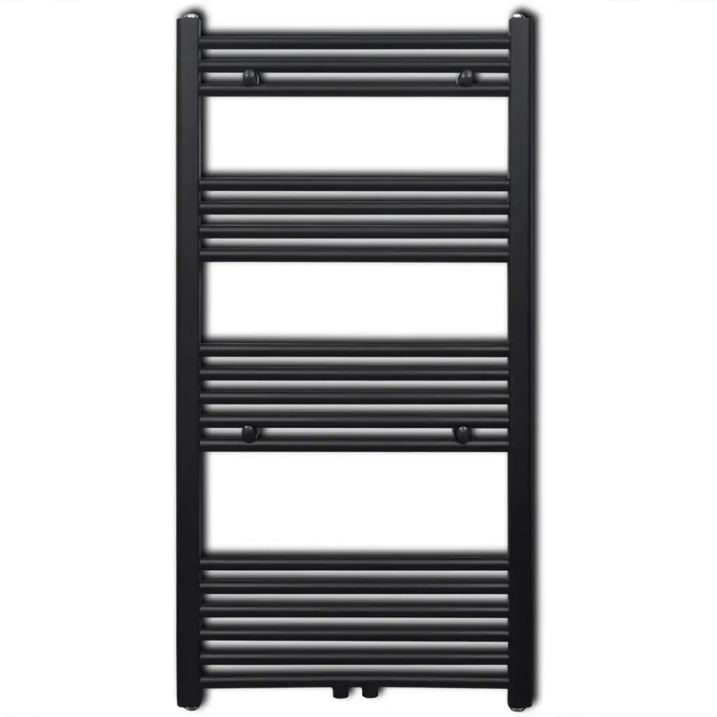 Radiatore Centrale Portasciugamano Dritto Nero 600 x 1160 mm