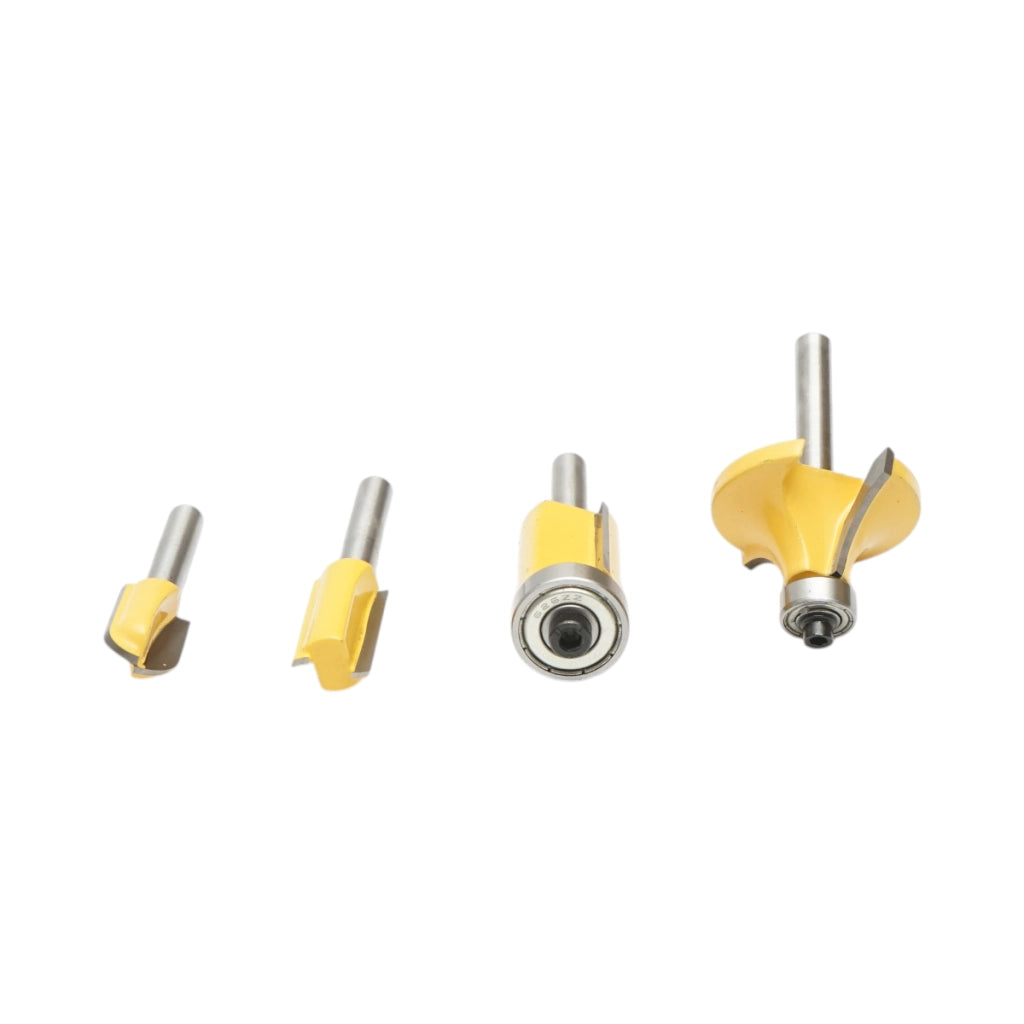 Set di 35 frese per legno con cuscinetto, albero in acciaio da 8 mm per fresatrice
