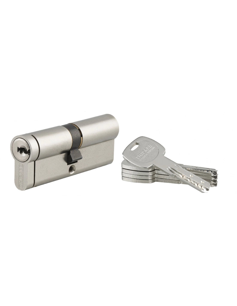 Cilindro Transit 2 40 x 40 mm, nichelato, anti-perforazione, anti-scasso, 5 chiavi – THIRARD