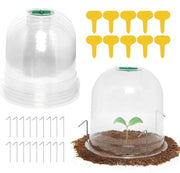 Set di 6 orologi per piante da giardino, 26 cm x 20 cm, confezione riciclabile in plastica per protezione dalle gelate - con 10 etichette per piante, 18 spine di fissaggio