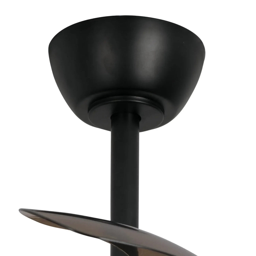 LÚZETE - VENTILATORE DA SOFFITTO LED 24W REGOLABILE NERO CON 4 PALE PIEGHEVOLI GERALDTON