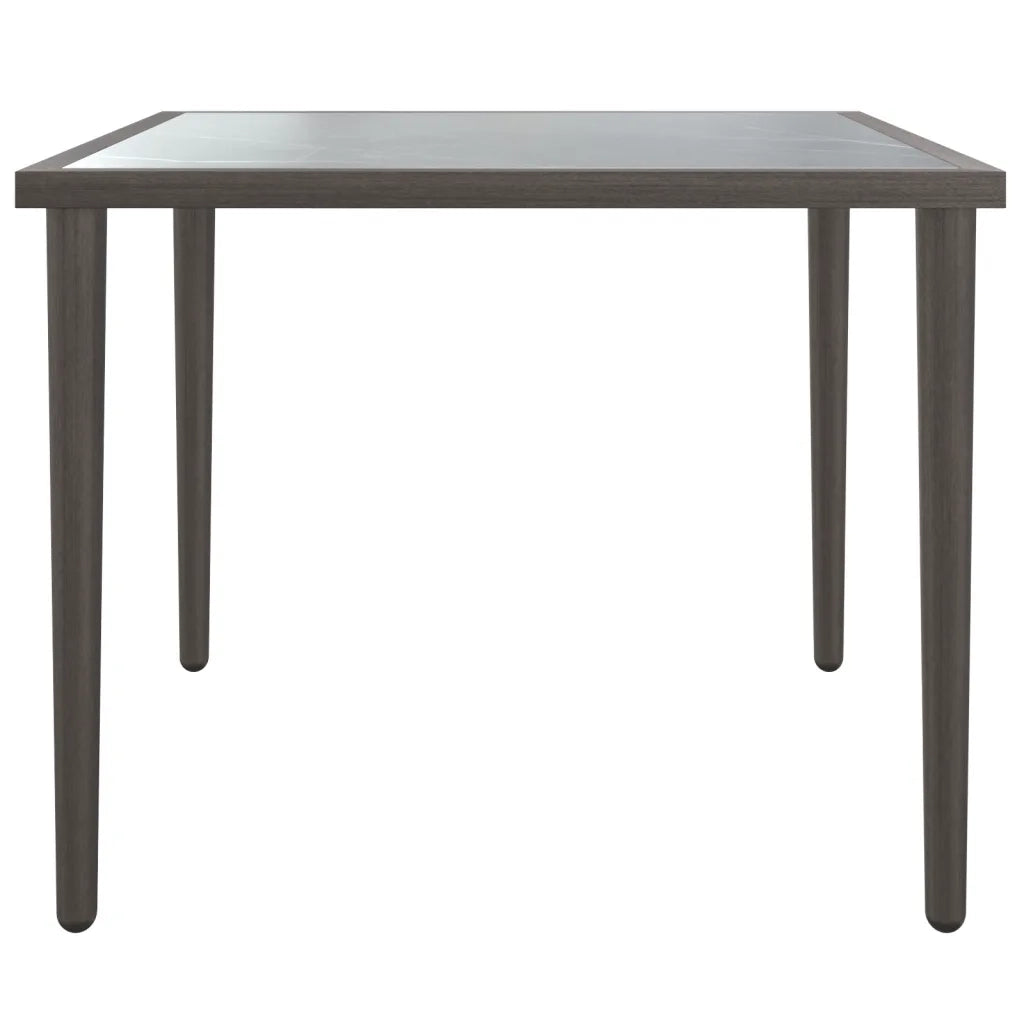 Tavolino da Giardino-Tavolo da Esterno Grigio 48x48x37 cm in Acciaio