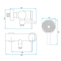 Rubinetto Da Vasca Rea Clif Brush Gold
