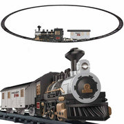 Trade Shop - Pista Trenino Giocattolo Bambini Treno Locomotiva Con Luce E Suoni Vagone Merci -