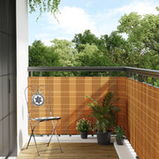Paravento da Balcone Marrone Chiaro 400x80 cm in Polyrattan 156268