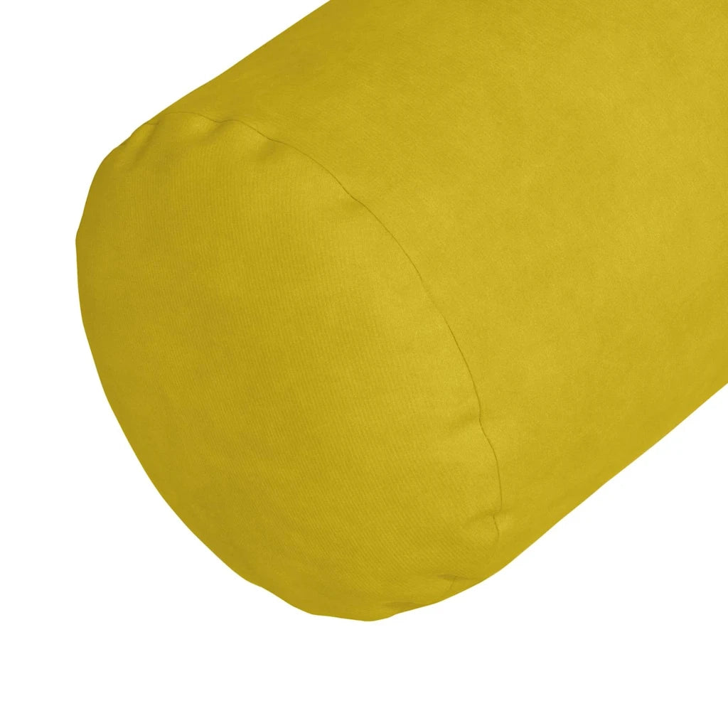 Cuscini a rullo 2 pcs Giallo Ø 15 x 40 cm Tessuto in Cords