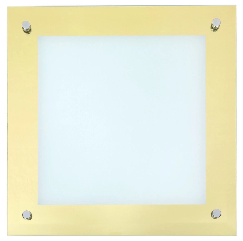Plafoniera LED quadrata 40cm oro vetro 18W Rabalux