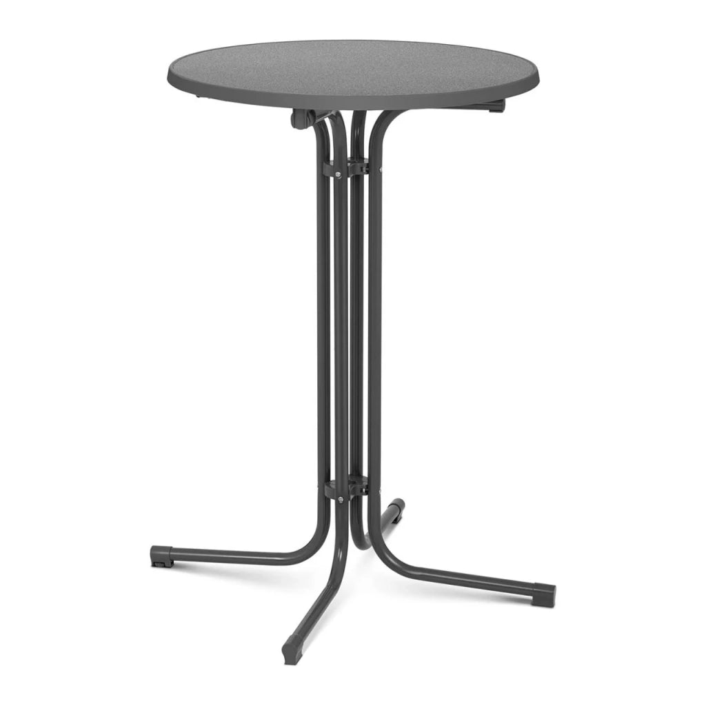 Tavolo pieghevole in piedi diametro 70 cm grigio 14_0002374