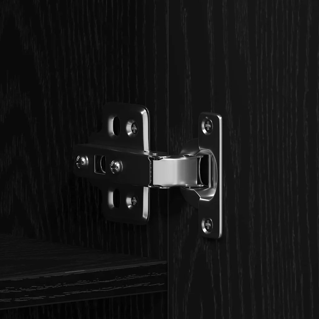 Mobile per scarpe 80 x 35.5 x 180 cm Legno ingegnerizzato Nero 3333845