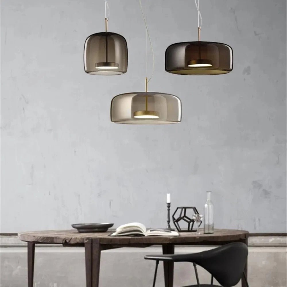 Lampada Da Soffitto A Sospensione In Vetro APP614-1CP Grigio