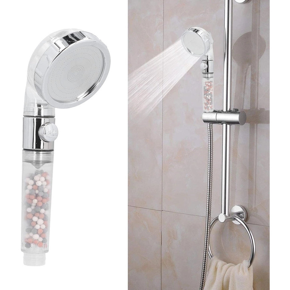 Trade Shop - Doccetta Soffione Doccia Bagno Con Filtro Pulsante Doccino Per Idroterapia 87541 -